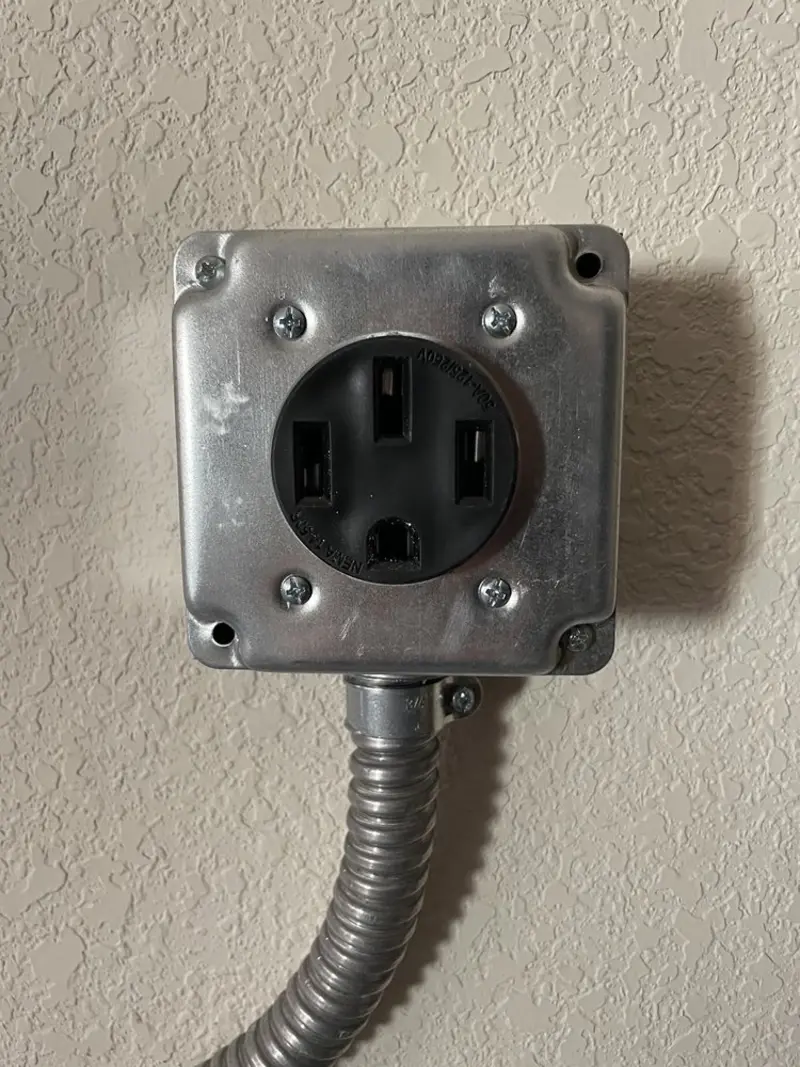 NEMA 14-50 outlet installed for Electrical Panel Upgrade in New Lebanon